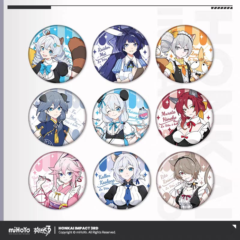 Anniversary Return Light Cafe Series Can Badge - Honkai Impact 3rd