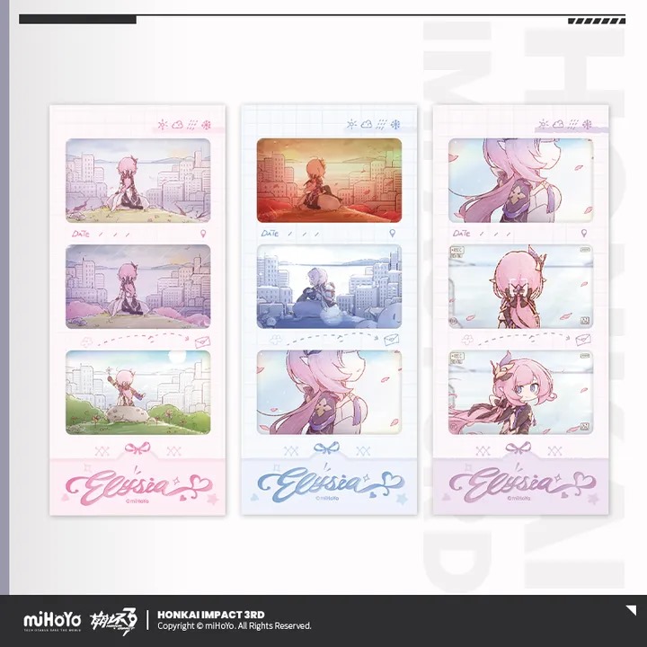 Elysia Dream-Capturing Journey Series Imitation Film PVC Collectible Card Set - Honkai Impact 3rd