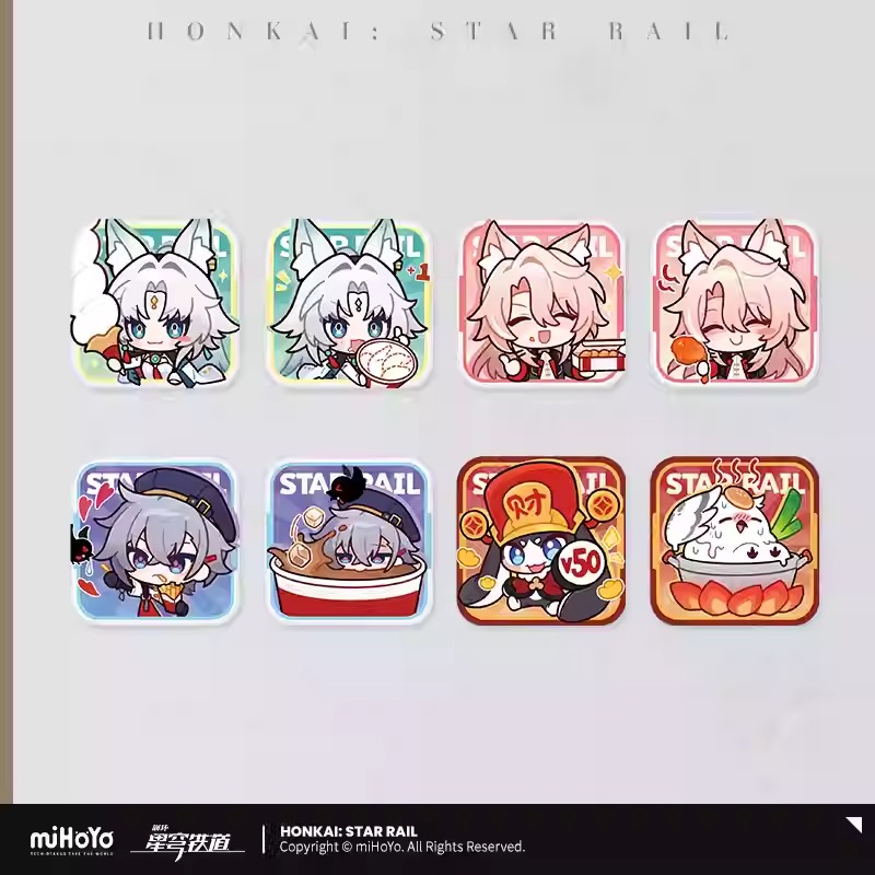 Gourmet Together Series Q Version Emoticon Can Badge - Honkai: Star Rail