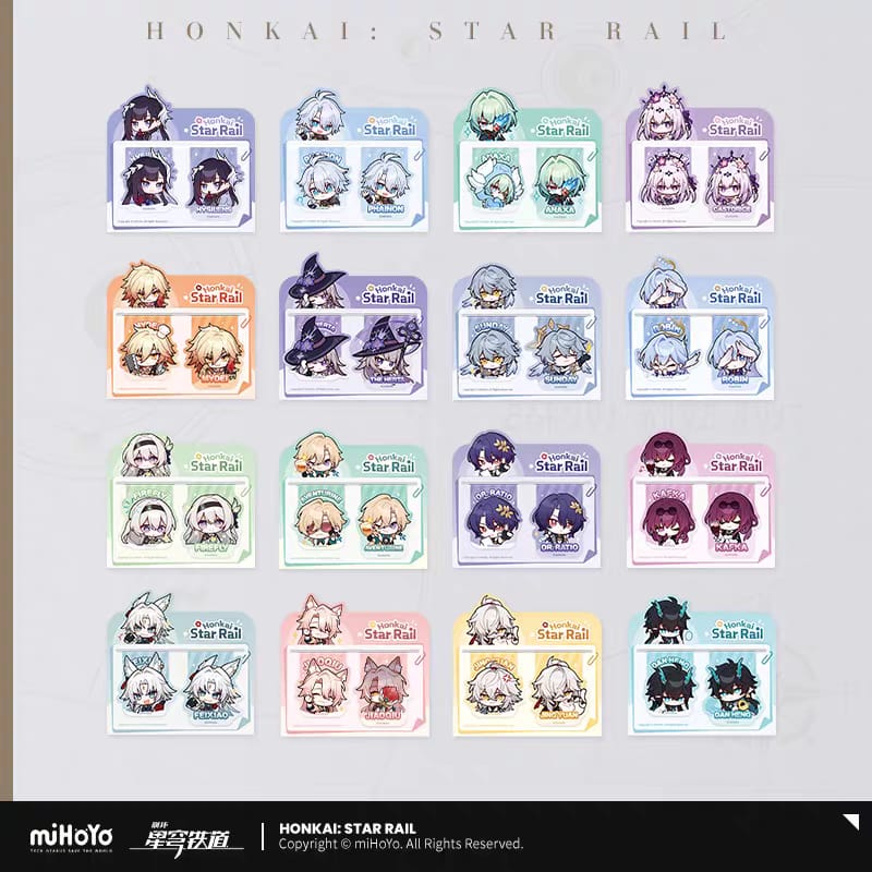 Pom-Pom Exhibition Series Theme Magnetic Bookmark Set - Honkai Star Rail