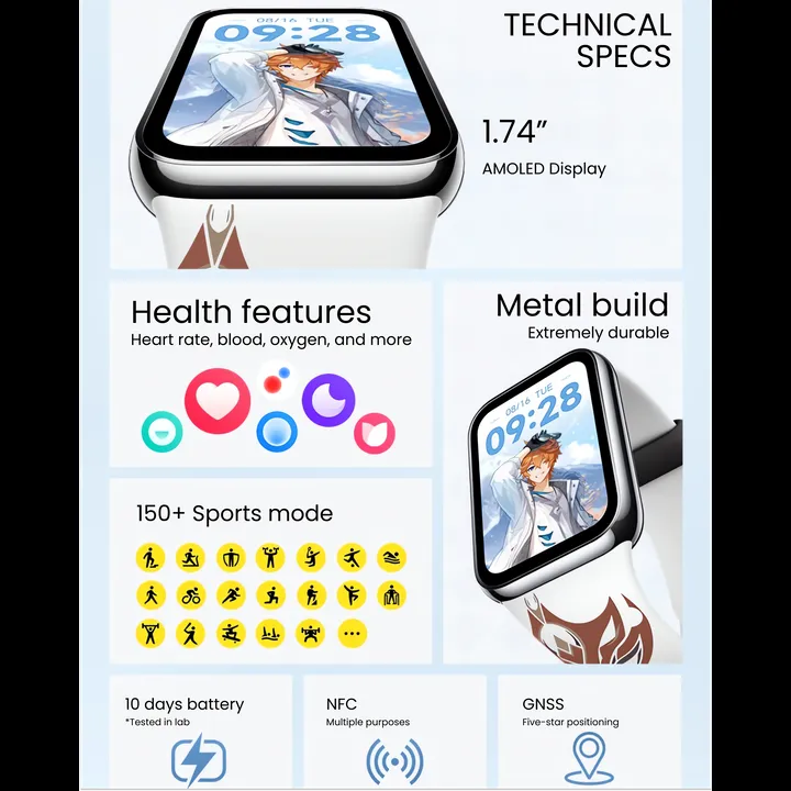 Xiaomi Mi Band 8 Pro Tartaglia / Childe Edition - Genshin Impact x Xiaomi